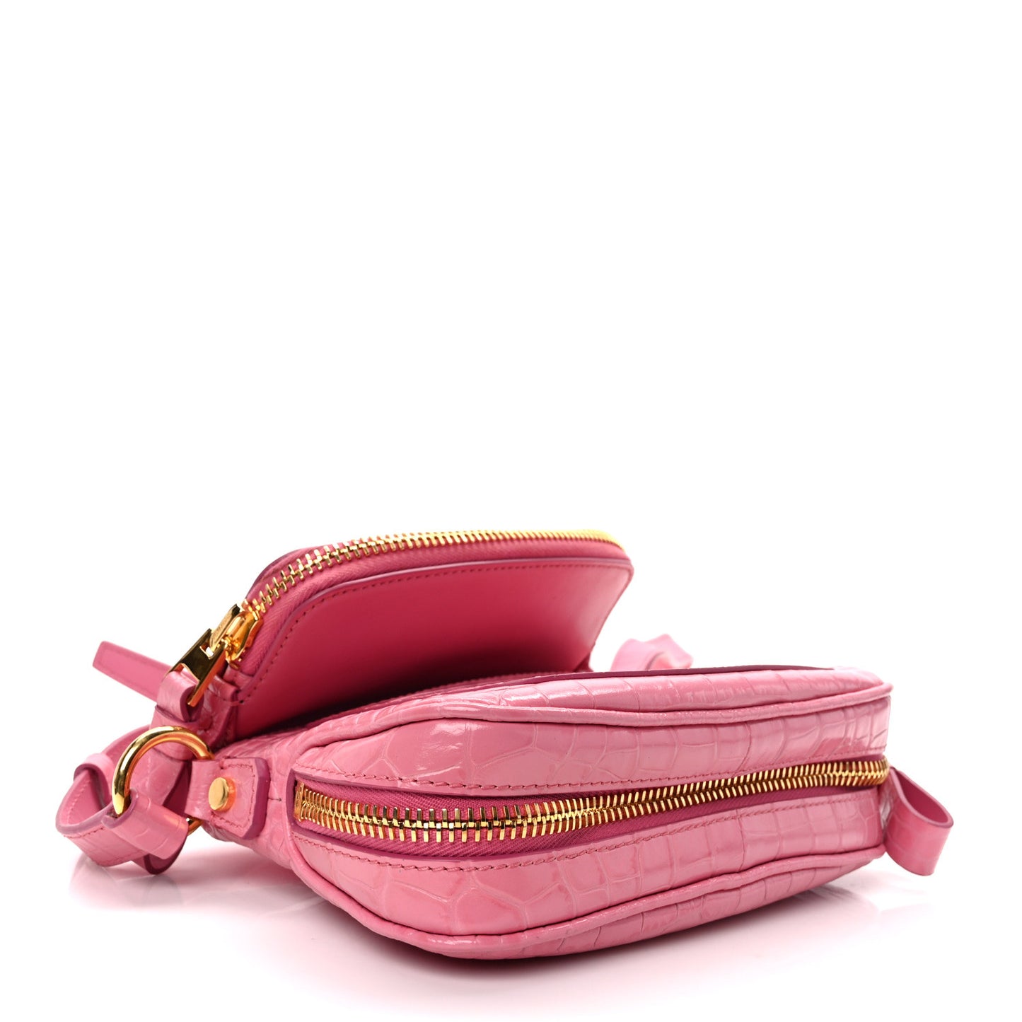 Calfskin Croc-Embossed Mini Jennifer Pink