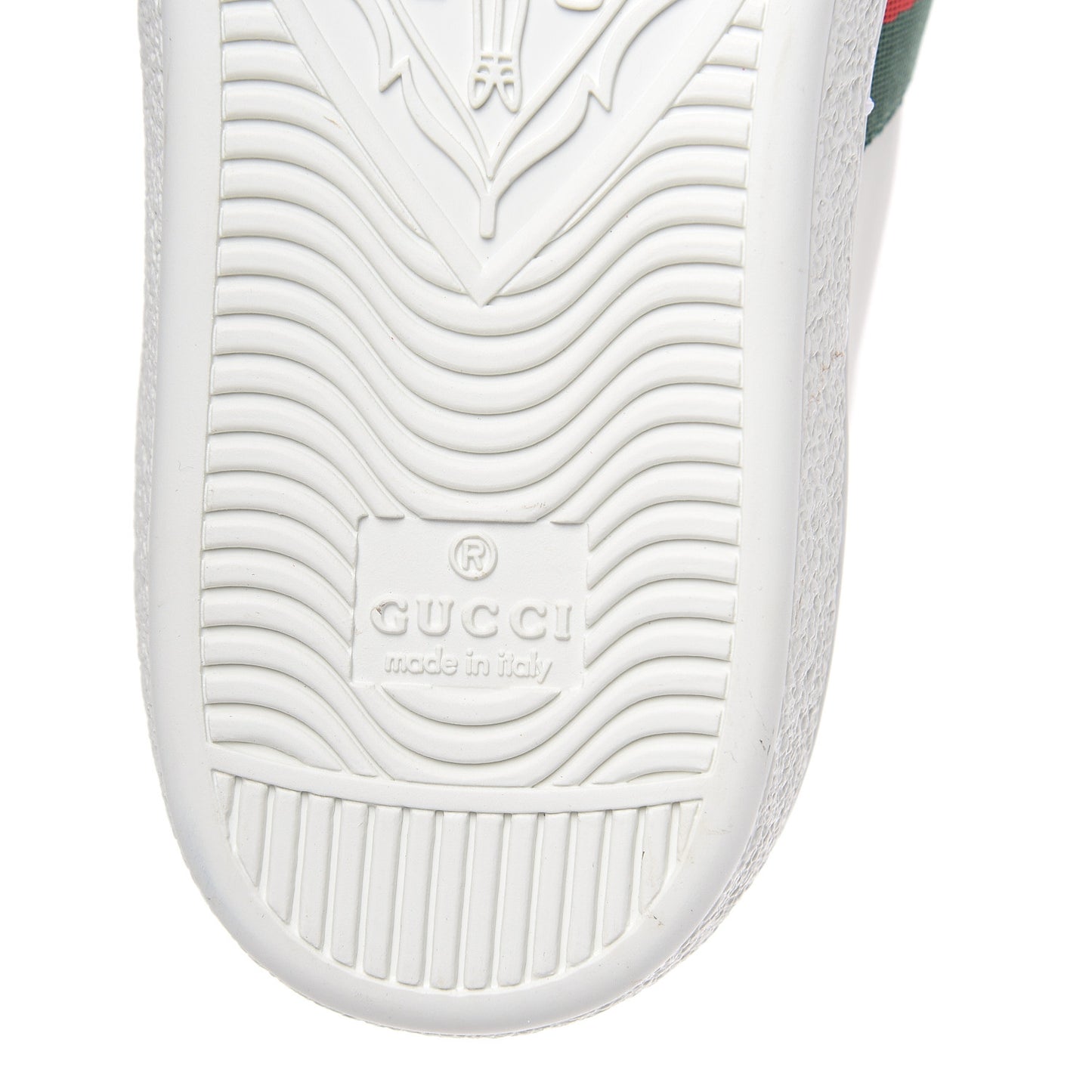 Calfskin Ayers Bee Embroidered Womens Ace Sneakers 36.5 White Green