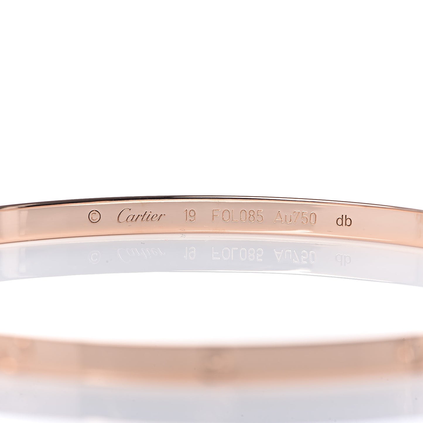 18K Pink Gold Small LOVE Bracelet 19