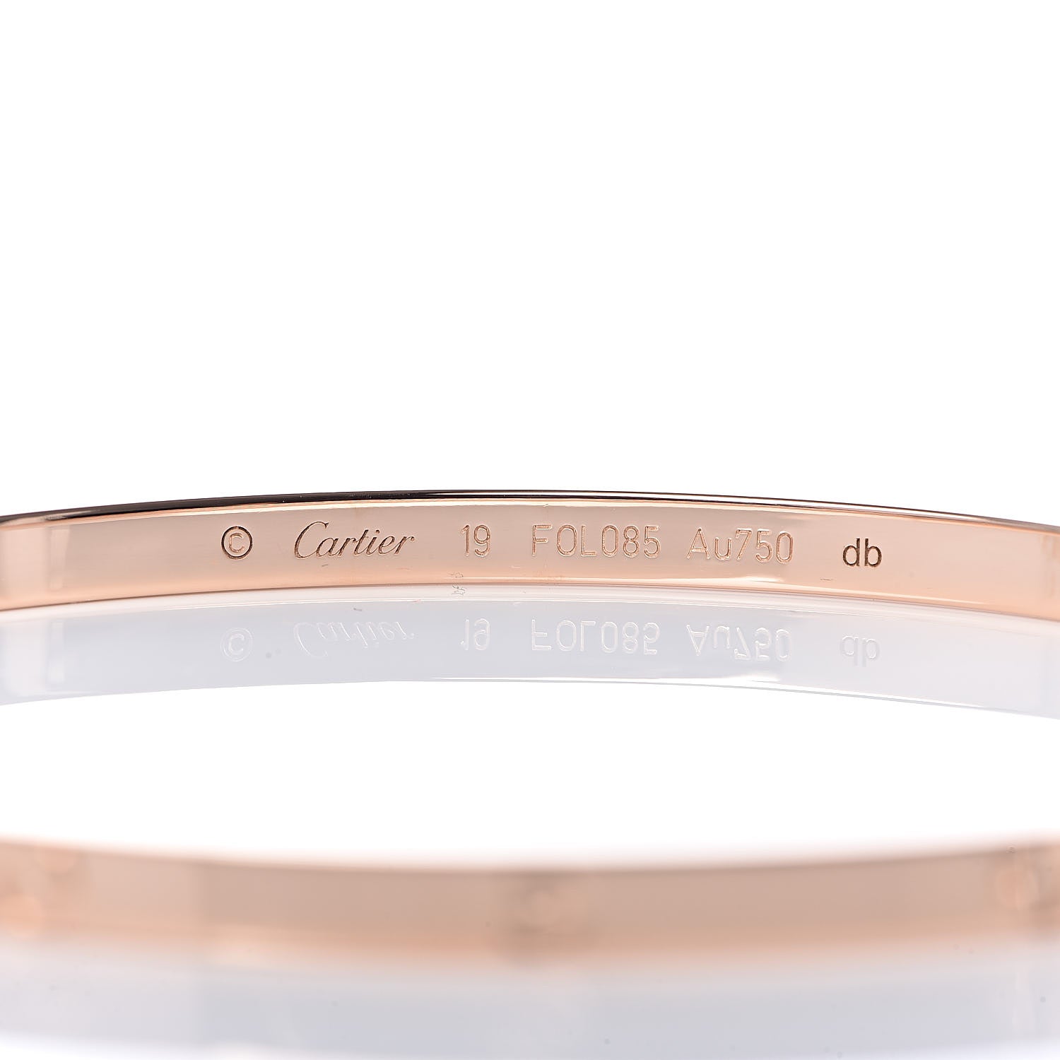 Cartier 18K Pink Gold Small LOVE Bracelet 19 5 of 6