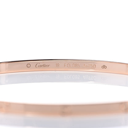 Cartier 18K Pink Gold Small LOVE Bracelet 19 5 of 6