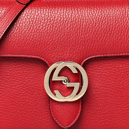 Gucci Dollar Calfskin Small Interlocking G Shoulder Bag Red 9 of 13