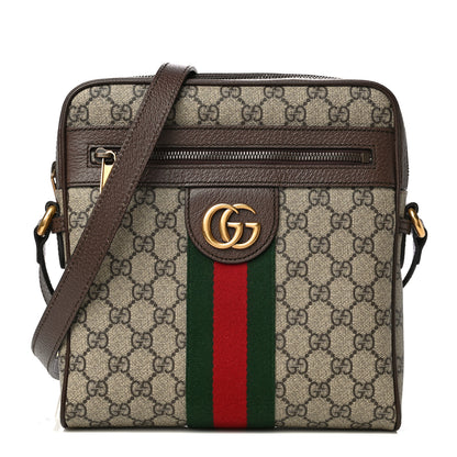 Gucci GG Supreme Monogram Web Small Ophidia Messenger Bag Brown 1 of 14