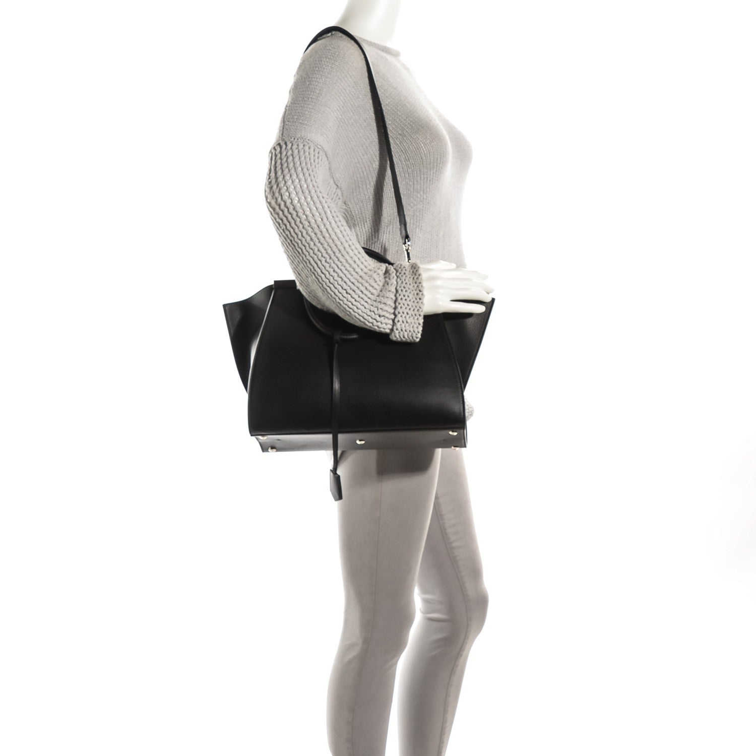 Fendi Vitello Dolce Shiny Nappa Petite 3Jours Tote Black 3 of 10