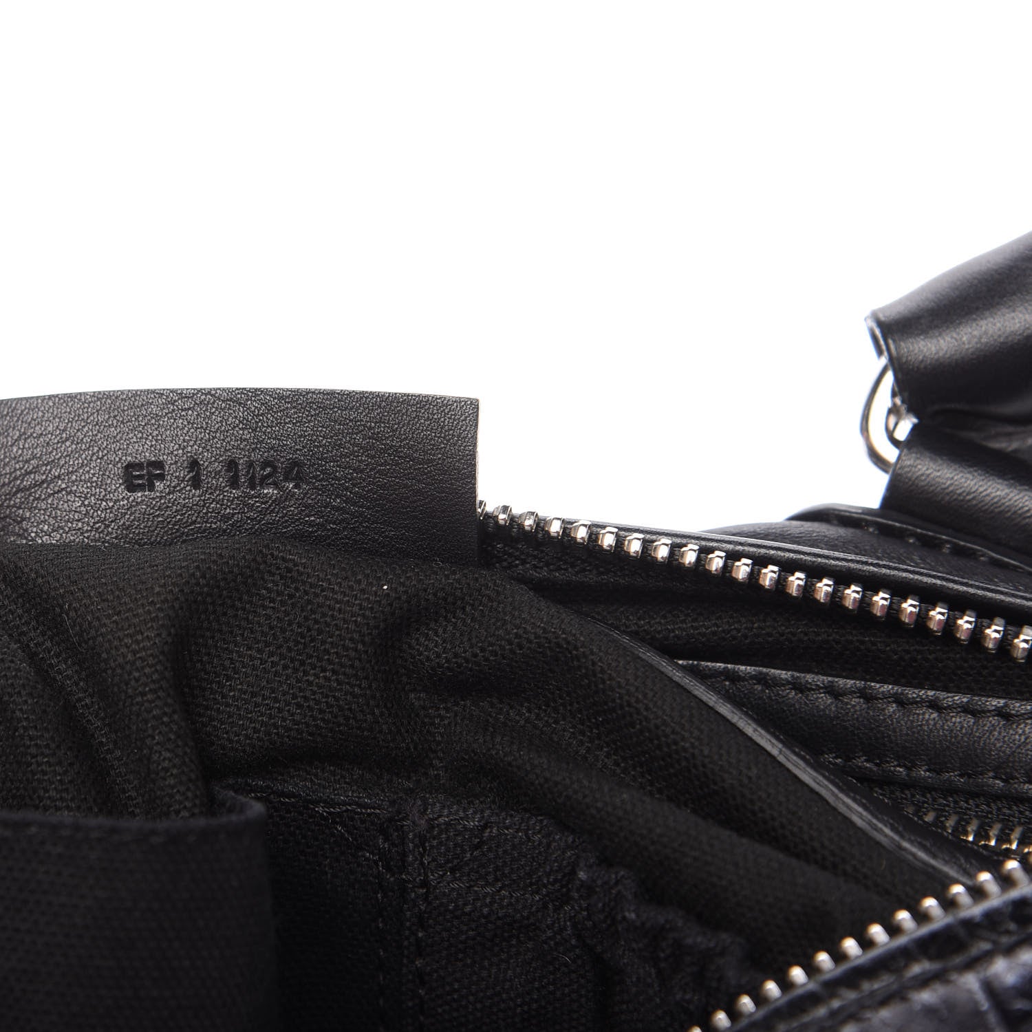 Givenchy Smooth Calfskin Crocodile Embossed Medium Pandora Black 9 of 10
