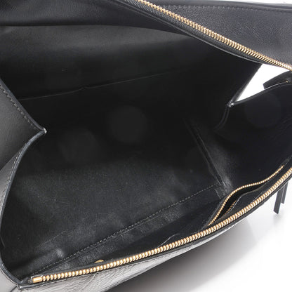 Celine Smooth Calfskin Ostrich Leg Medium Edge Shoulder Bag Black 5 of 7