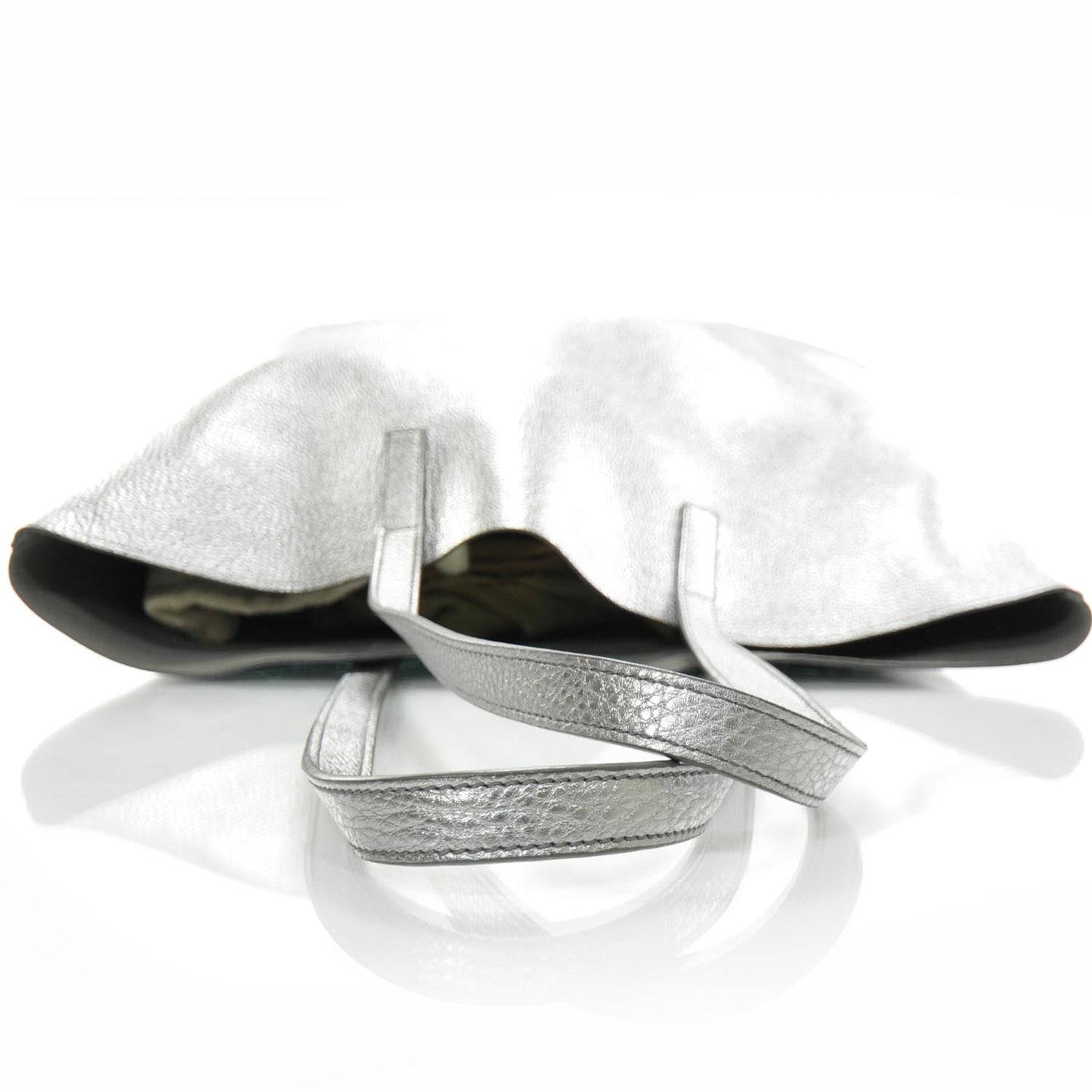 Vitello Daino Tote Silver