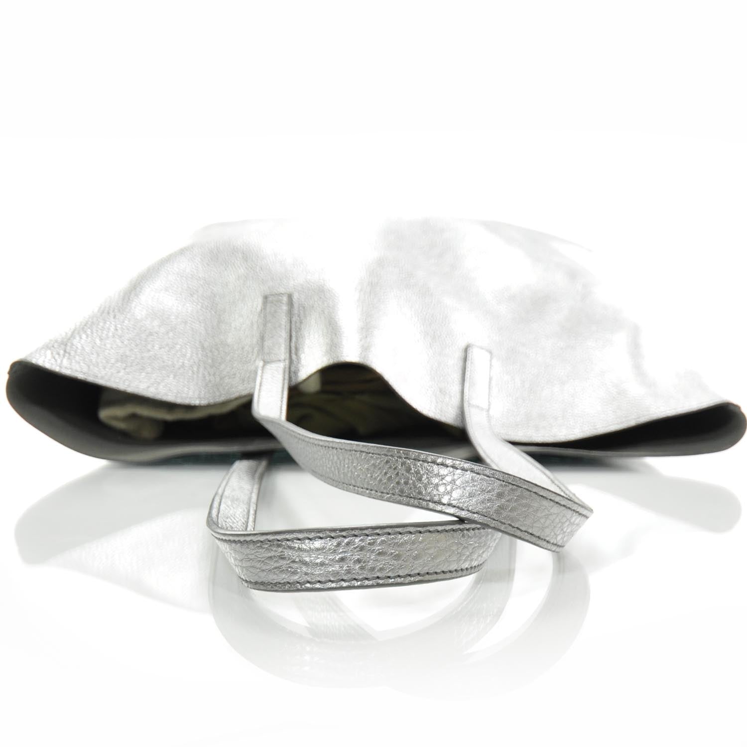Prada Vitello Daino Tote Silver 6 of 12