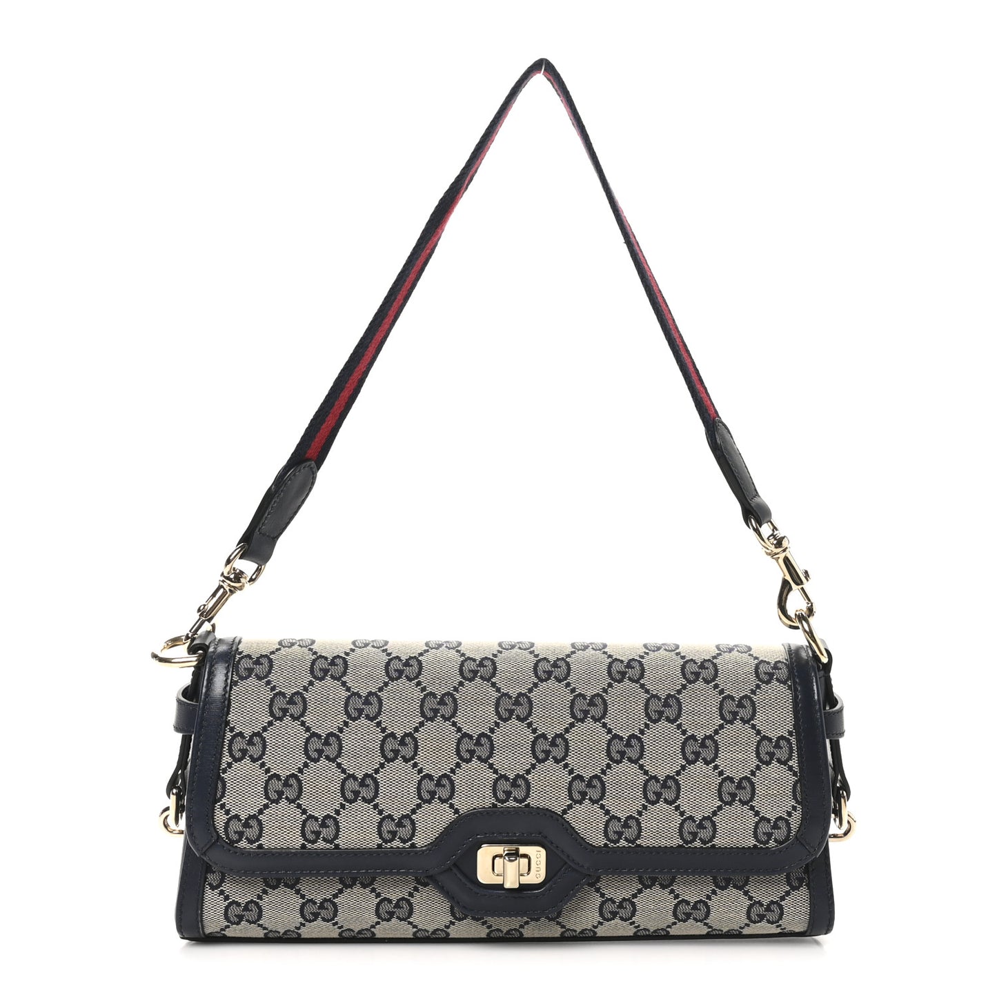GG Monogram Small Luce Shoulder Bag Beige Blue