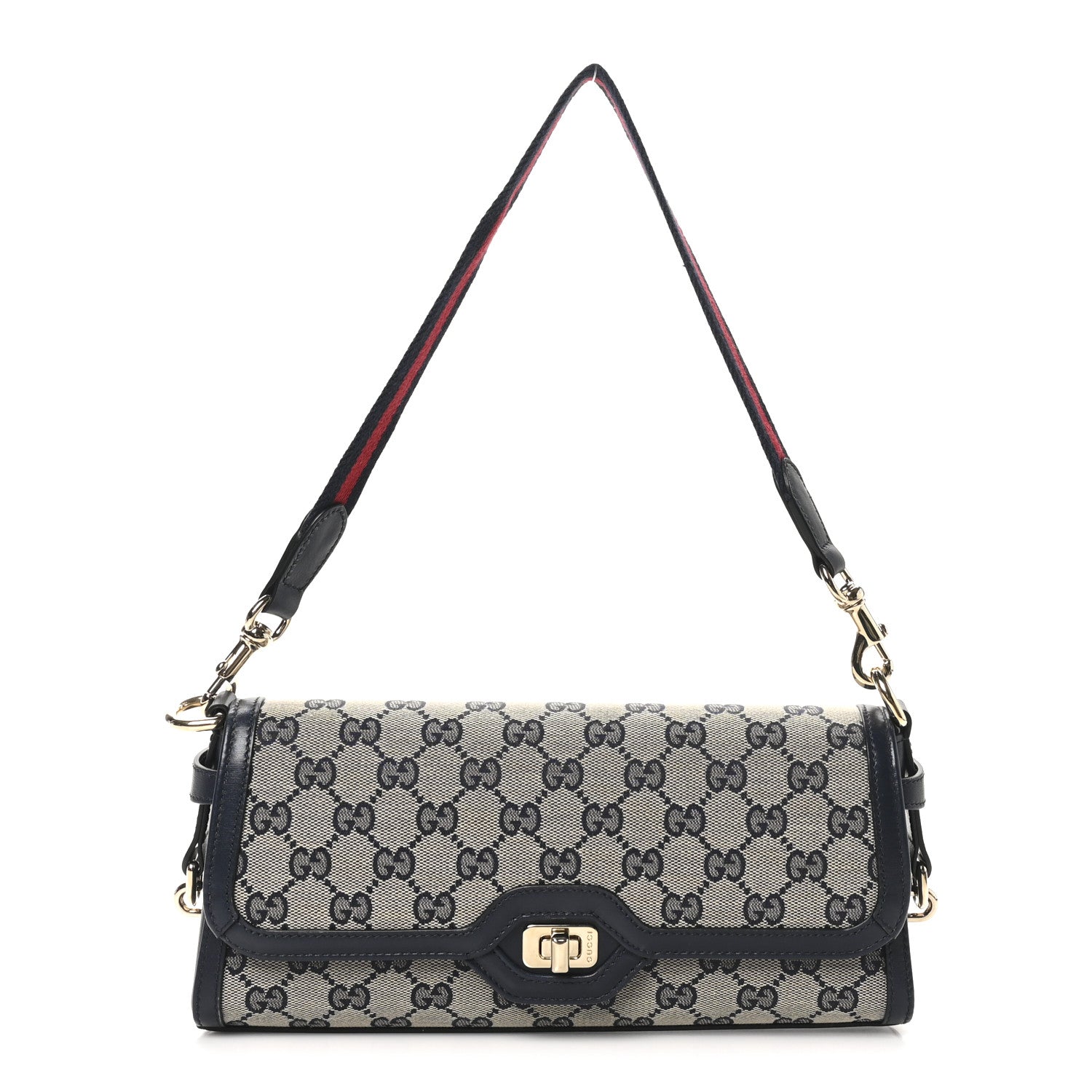 Gucci GG Monogram Small Luce Shoulder Bag Beige Blue 1 of 10