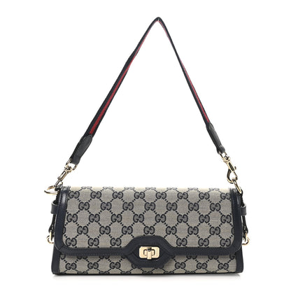 Gucci GG Monogram Small Luce Shoulder Bag Beige Blue 1 of 10
