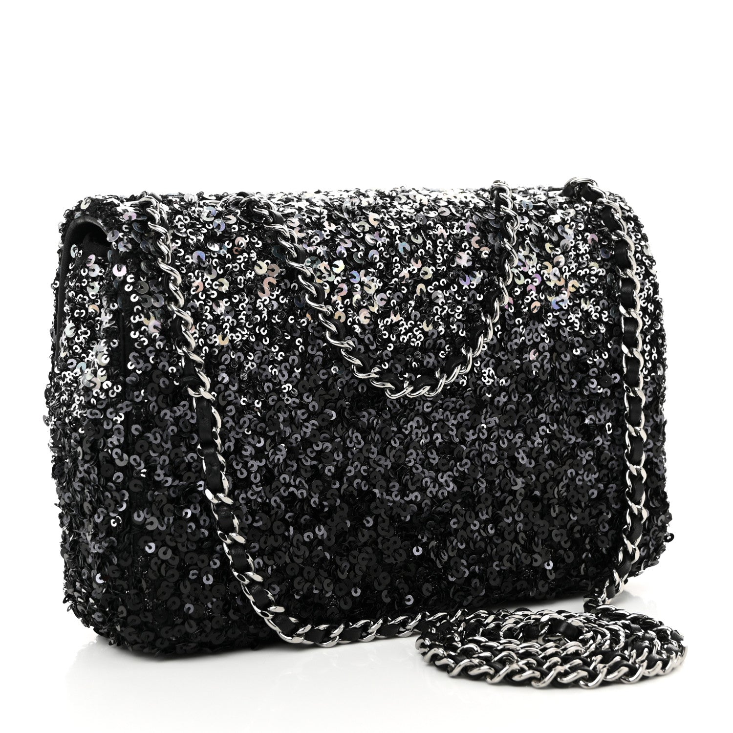 Chanel Shaded Sequins Mini Flap Black 3 of 11