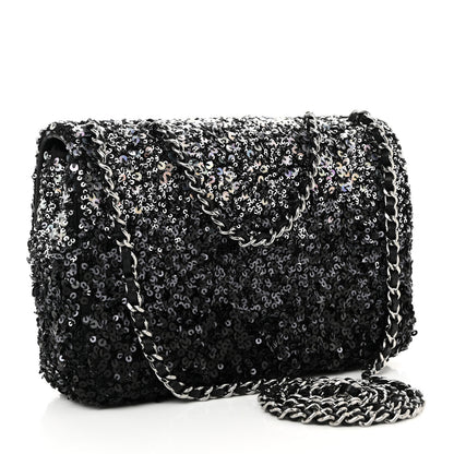 Chanel Shaded Sequins Mini Flap Black 3 of 11