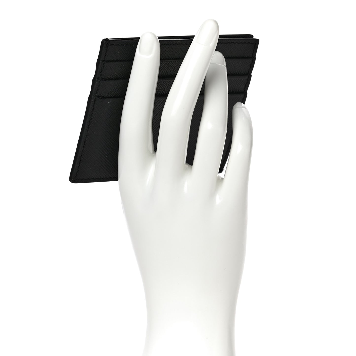 Goatskin Intrecciato Wallet With Chain Nero Black