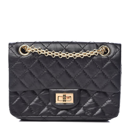 Chanel Aged Calfskin Quilted 2.55 Reissue Mini Flap Black 1 of 11