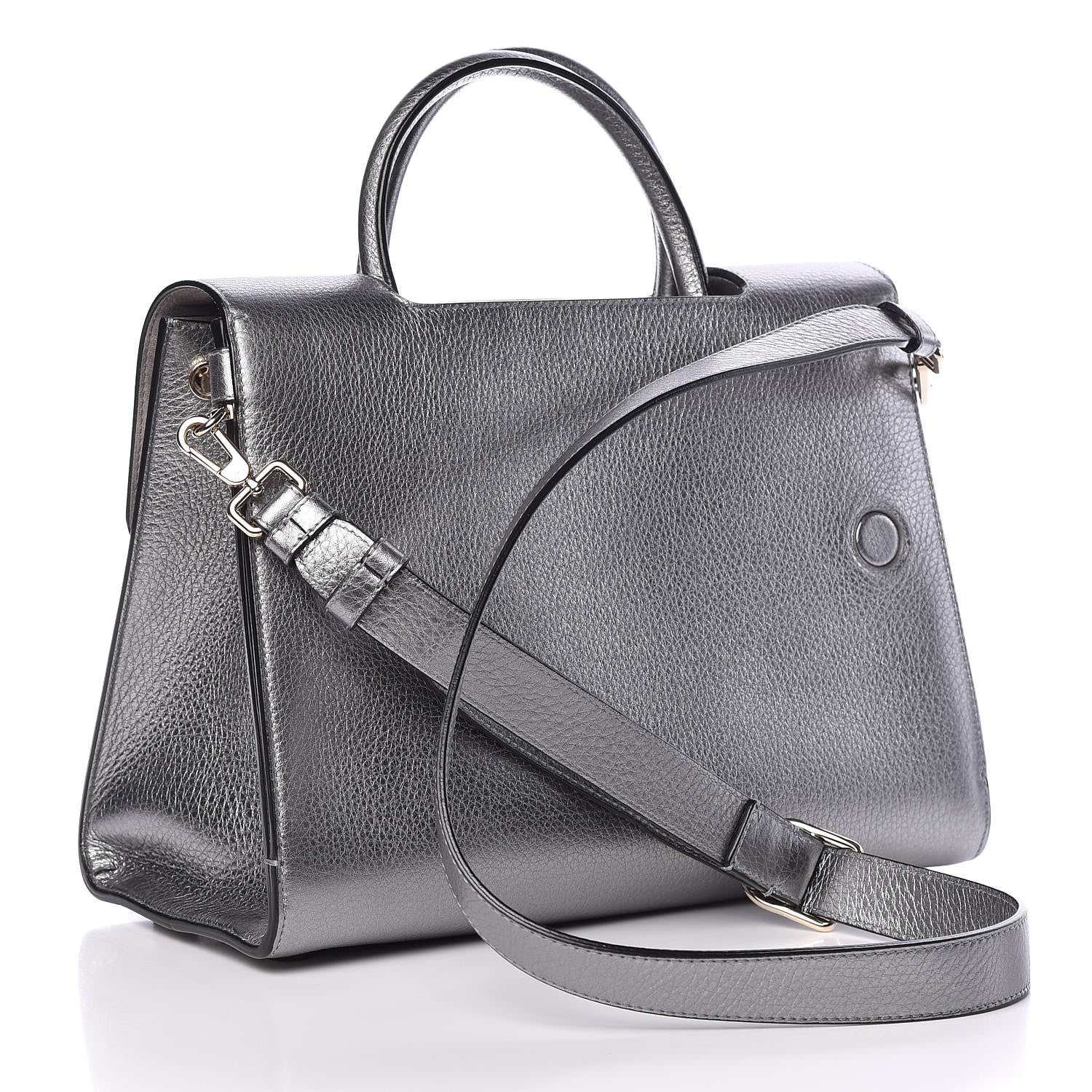 Christian Dior Metallic Grained Calfskin Medium Diorever Flap Silver 4 of 18