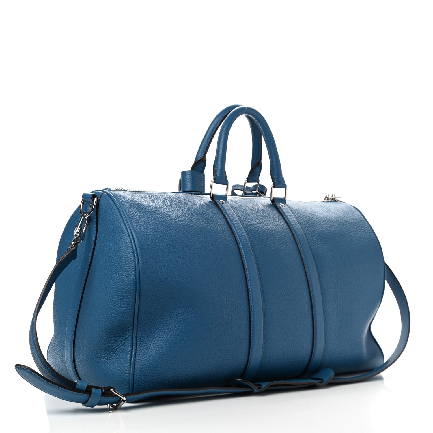 Louis Vuitton Taurillon Keepall Bandouliere 45 Bleu Canard 3 of 10