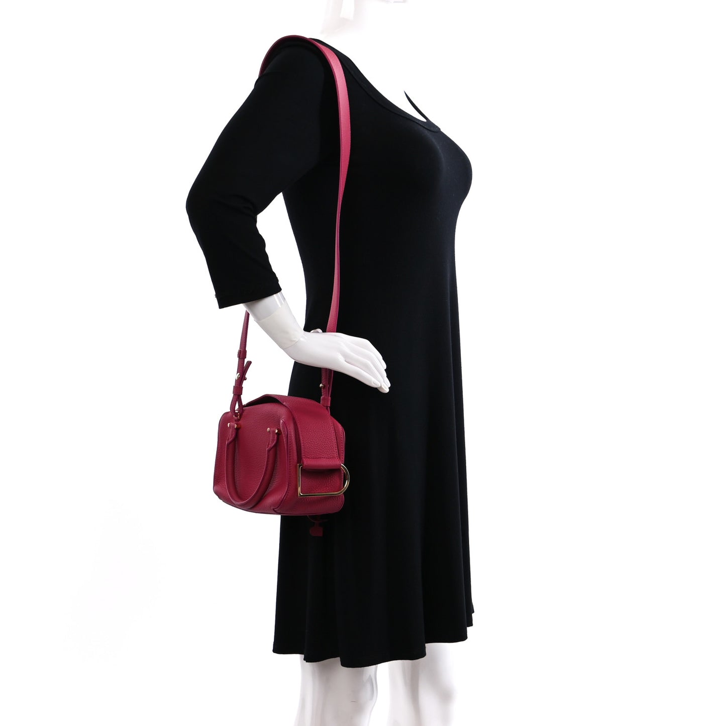 Taurillon Soft Mini Cool Box Satchel FRAMBOISE