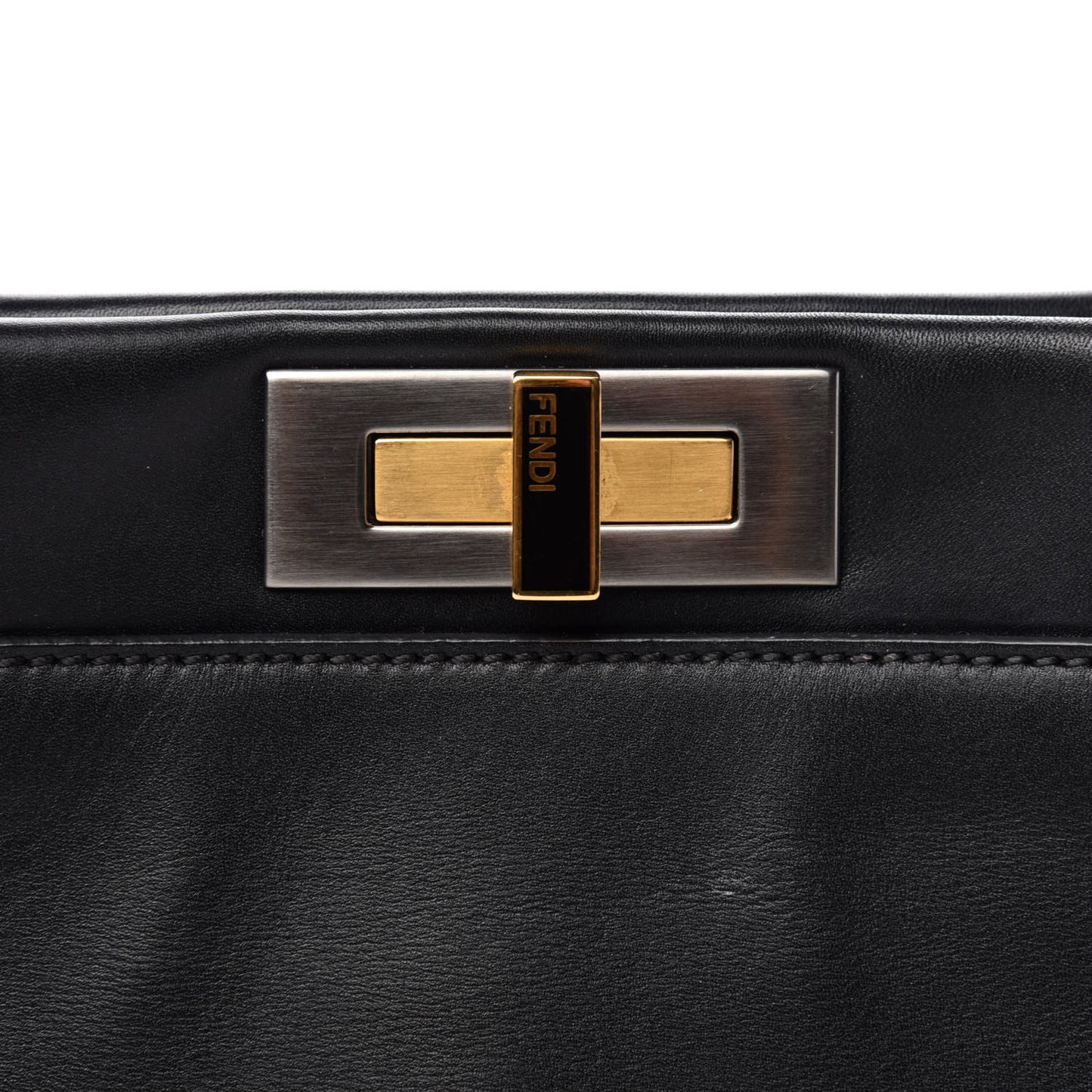 Calfskin Calf Hair Leopard Print Medium Peekaboo Iconic Satchel Black