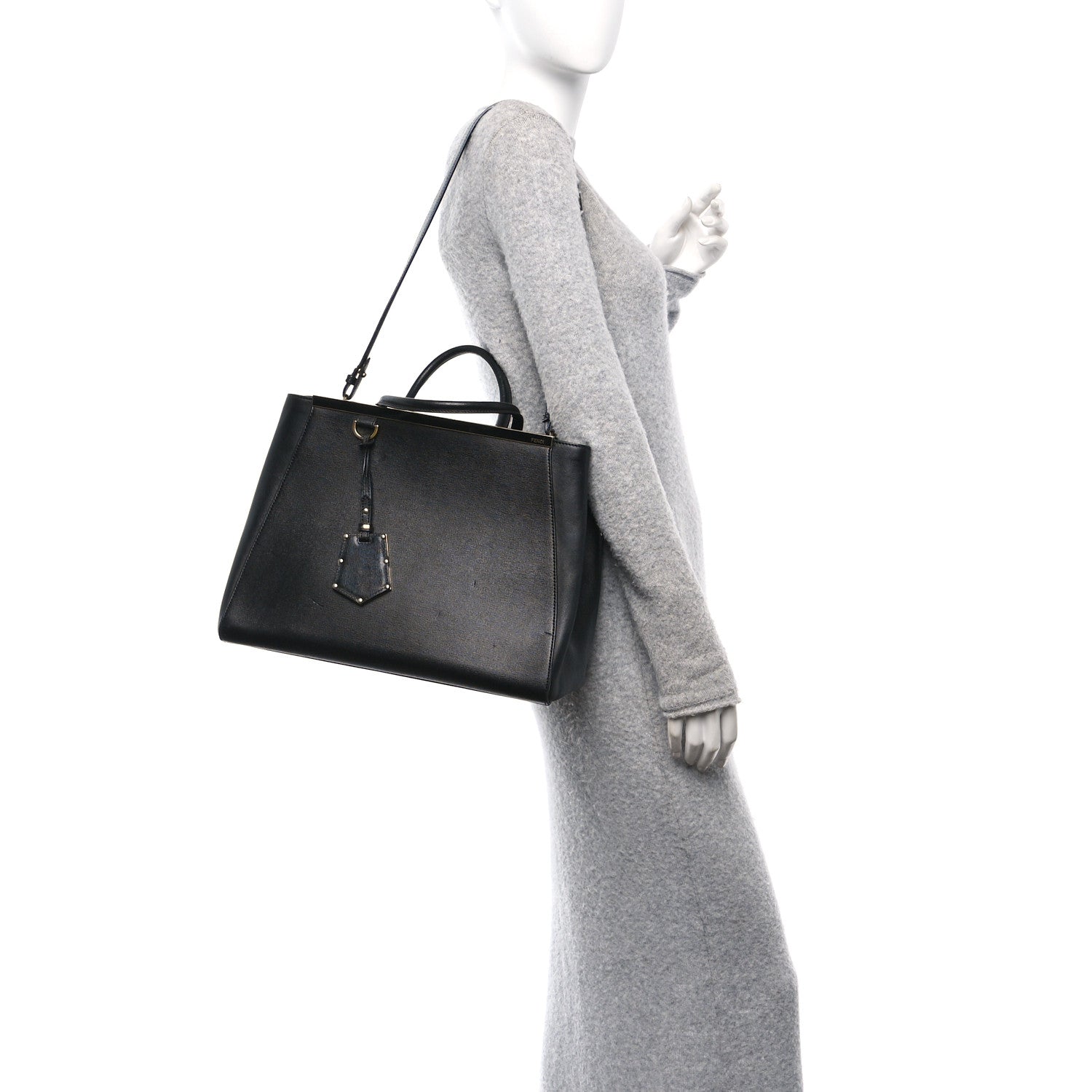 Fendi Vitello Elite Regular 2Jours Tote Black 2 of 9