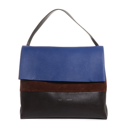 Celine Calfskin Suede All Soft Shoulder Bag Indigo 1 of 10