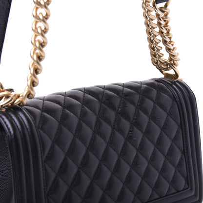 Chanel Caviar Quilted Medium Boy Flap Black 11 of 19