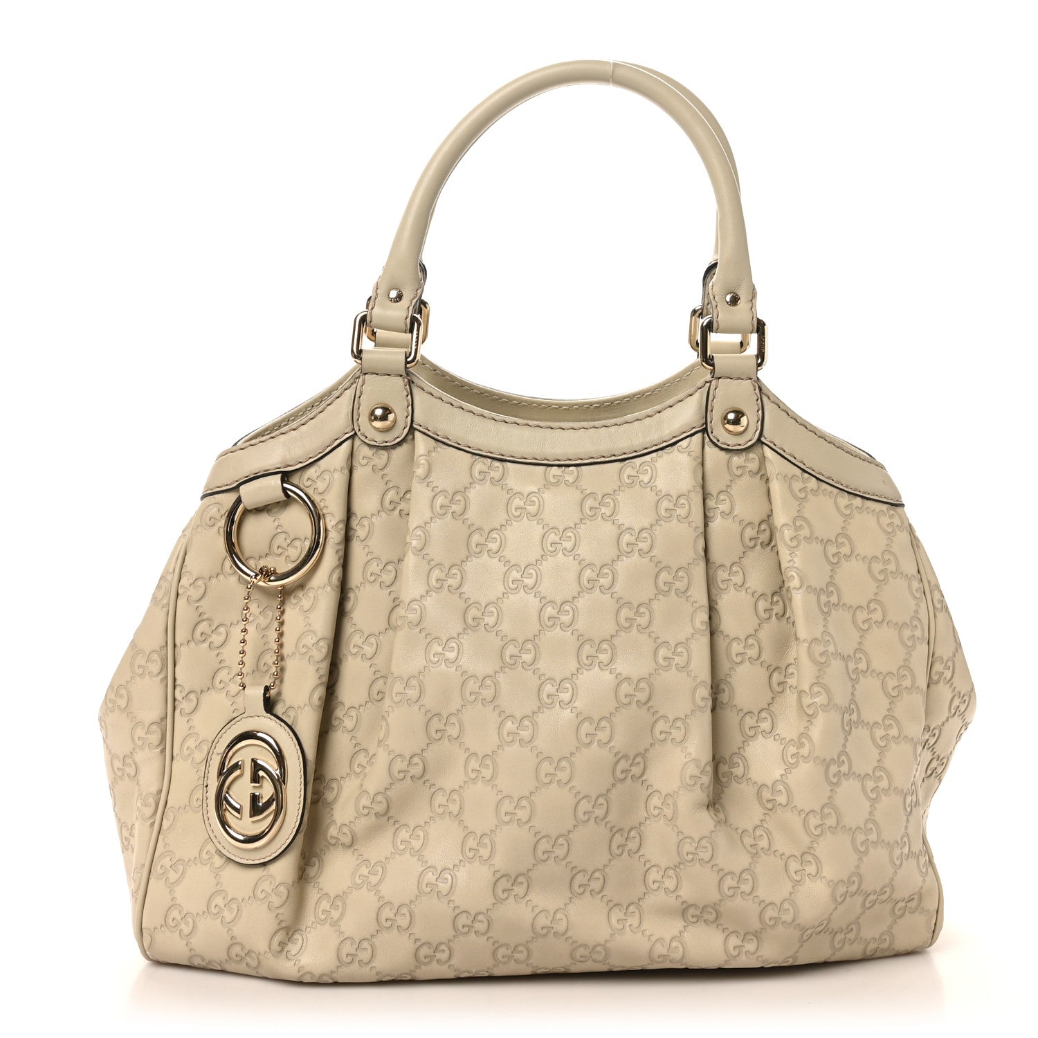 Gucci Guccissima Medium Sukey Tote Mystic White 1 of 10