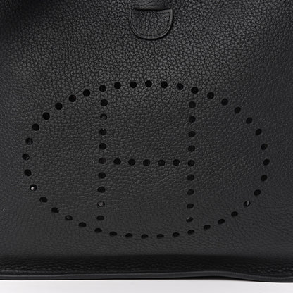 Hermes Taurillon Clemence Evelyne III PM Black 10 of 10