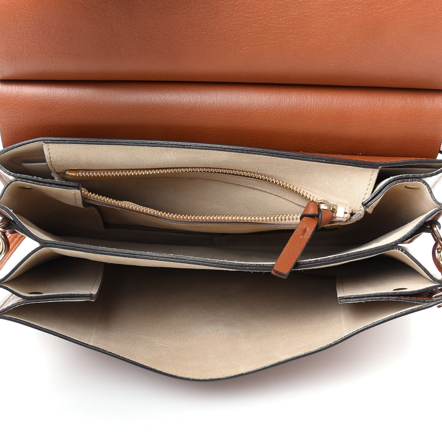 Suede Calfskin Medium Faye Shoulder Bag Tobacco