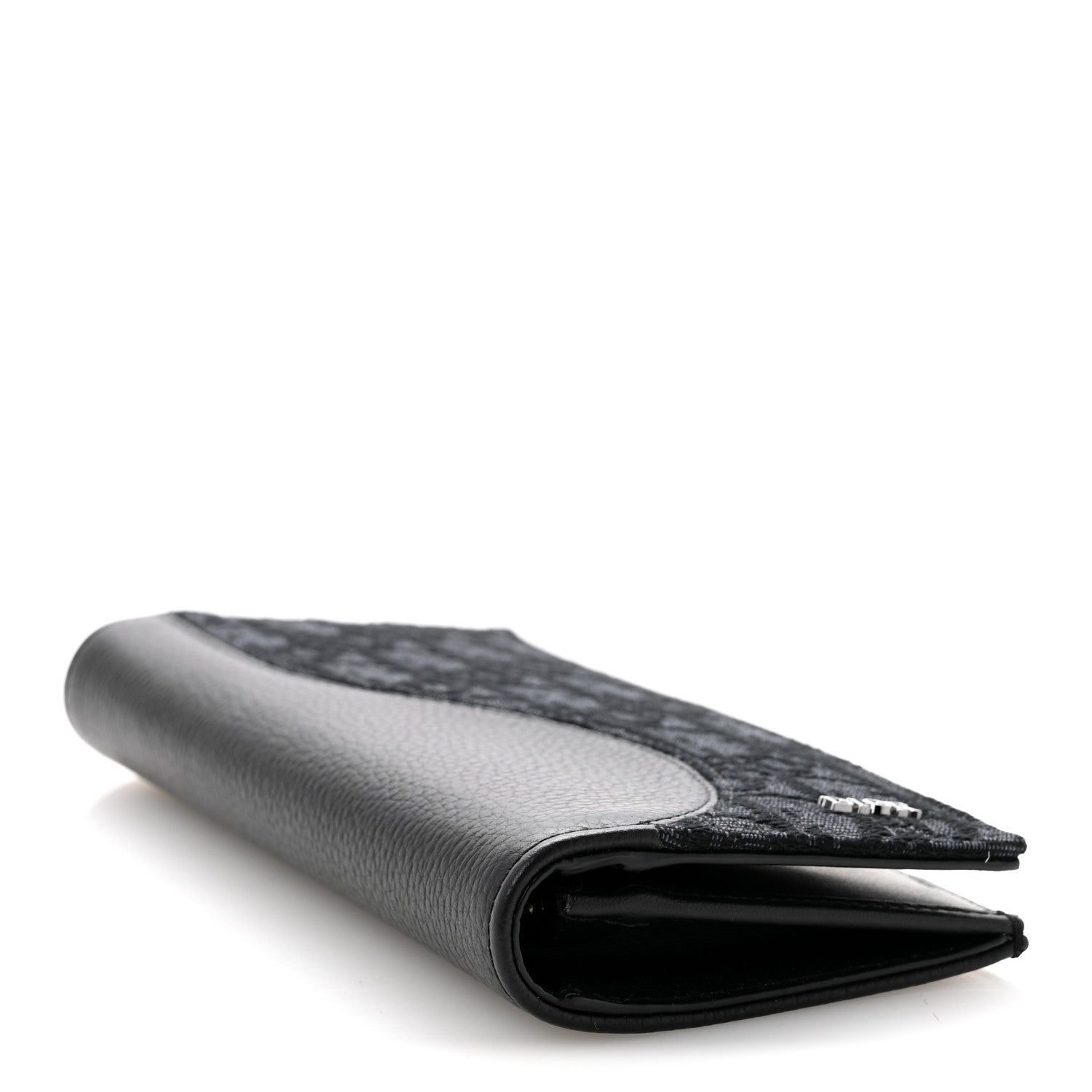 Christian Dior Oblique Saddle Long Vertical Wallet Black 4 of 9