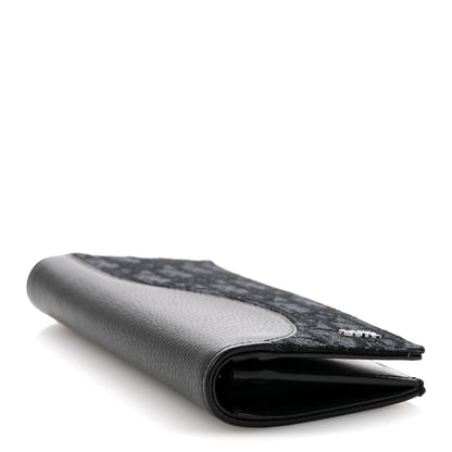 Christian Dior Oblique Saddle Long Vertical Wallet Black 4 of 9