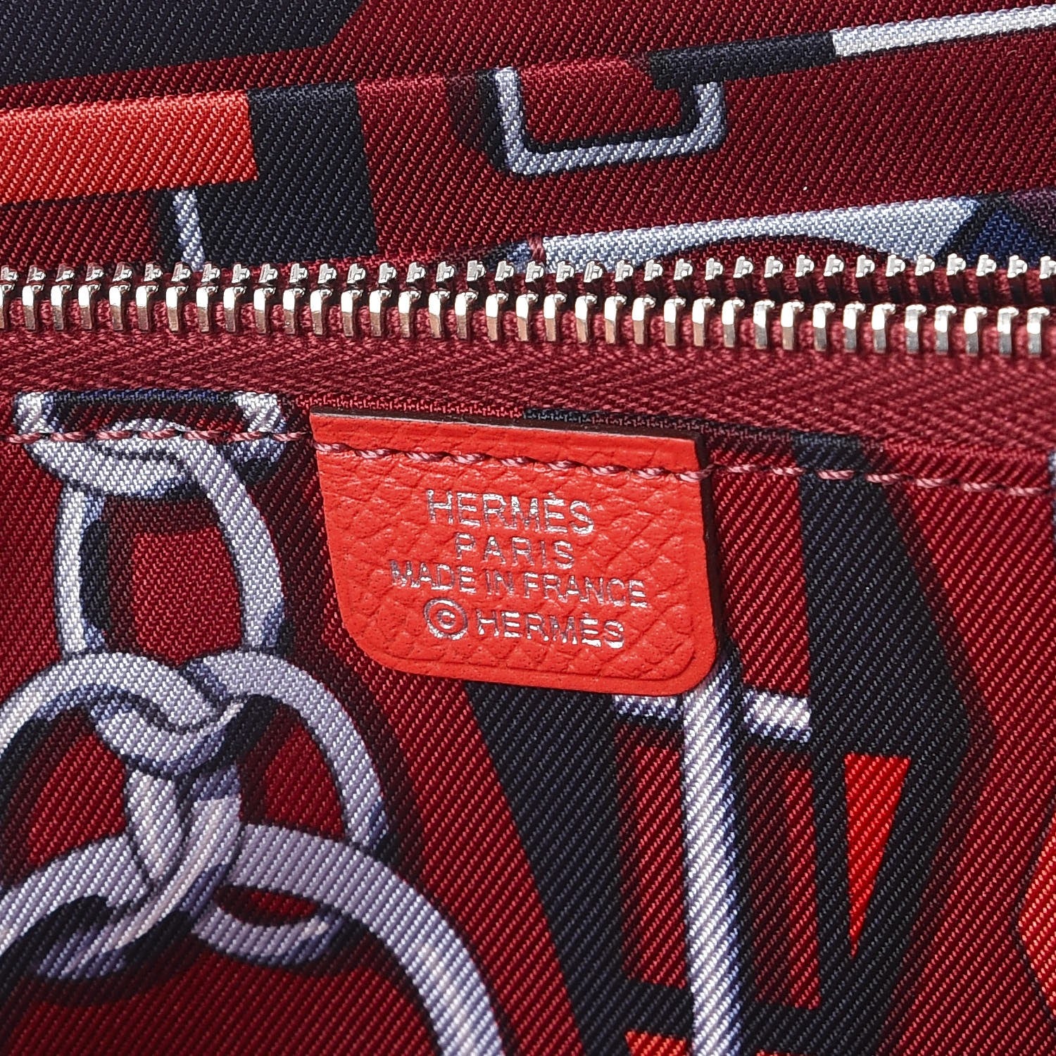 Hermes Epsom Silk'In Wallet Rose Jaipur Fauve Rouge Grenat 6 of 7