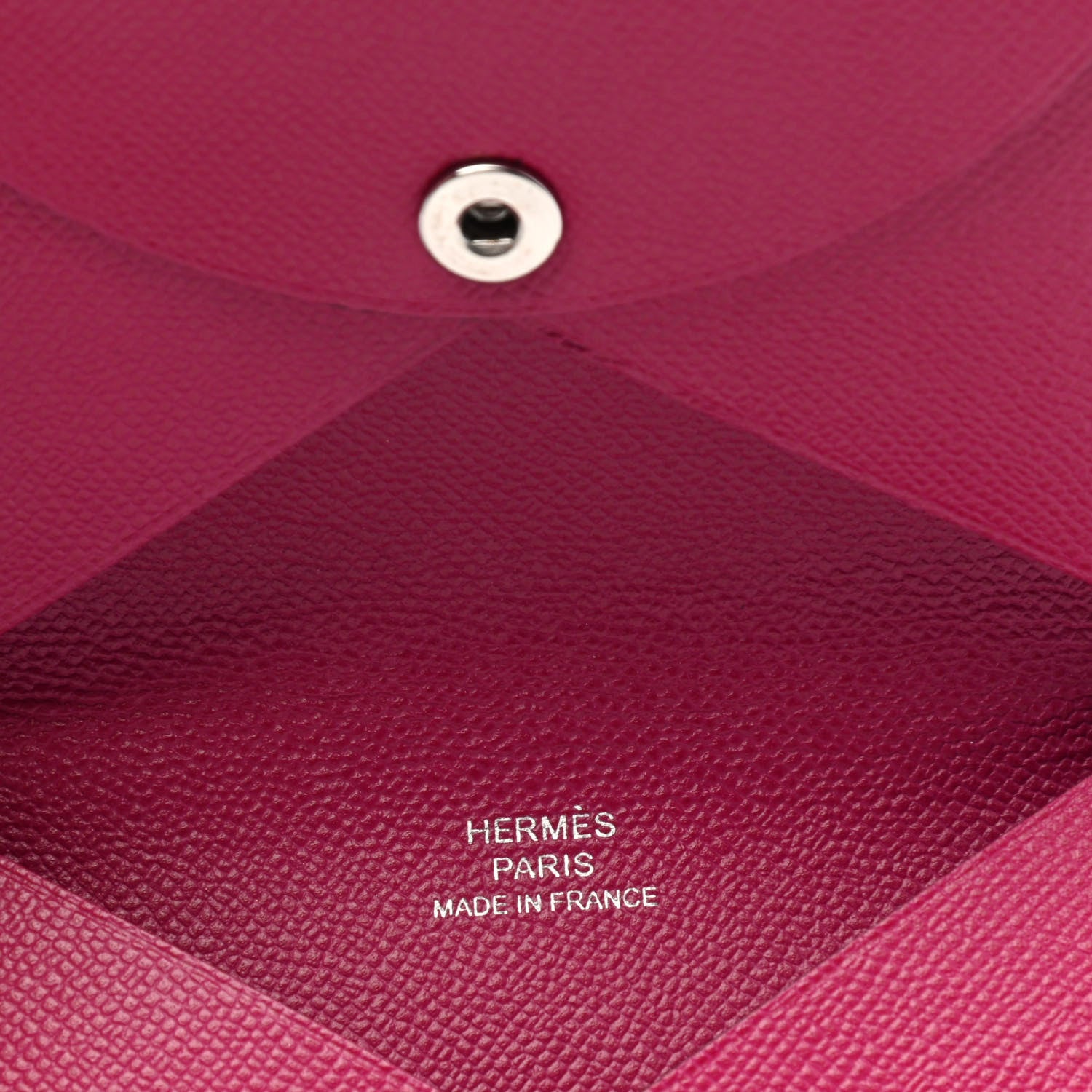 Hermes Epsom Calvi Card Case Rose Pourpre 4 of 4