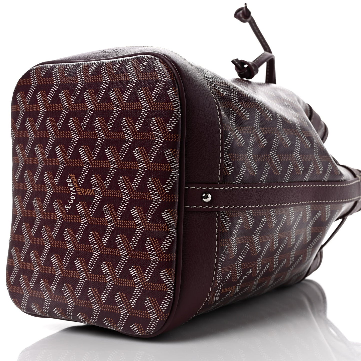 Goyardine Petit Flot Bucket Bag PM Burgundy