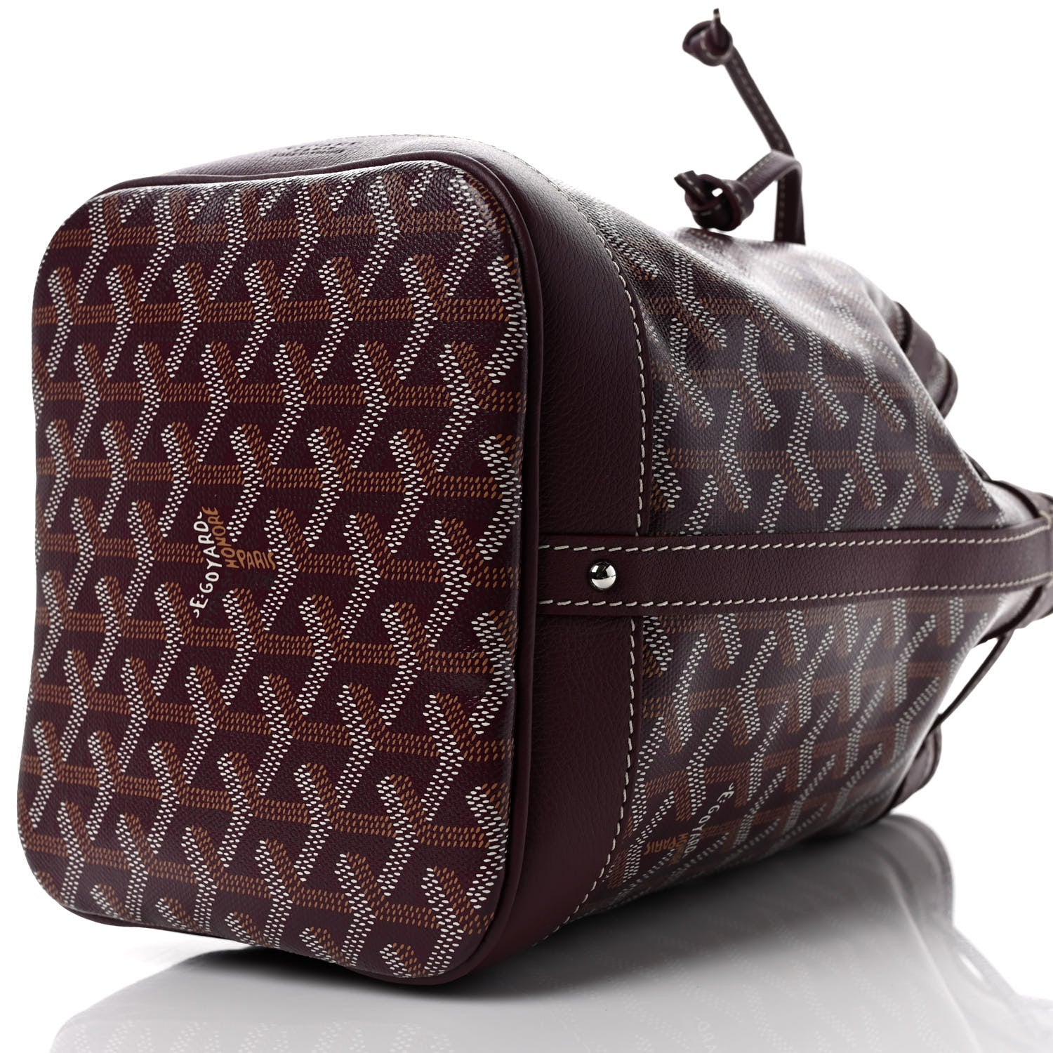 Goyard Goyardine Petit Flot Bucket Bag PM Burgundy 8 of 8