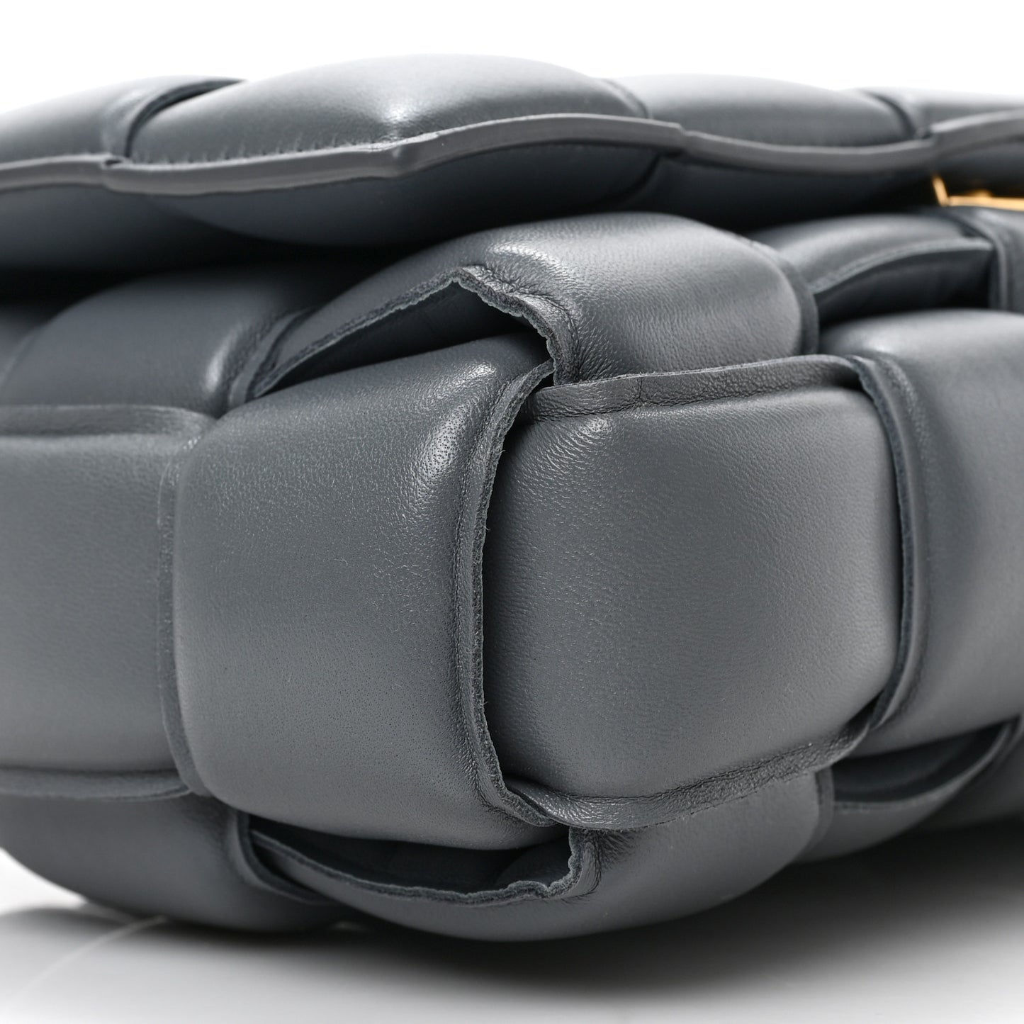 Nappa Maxi Intreccio Padded Cassette Crossbody Bag Thunder