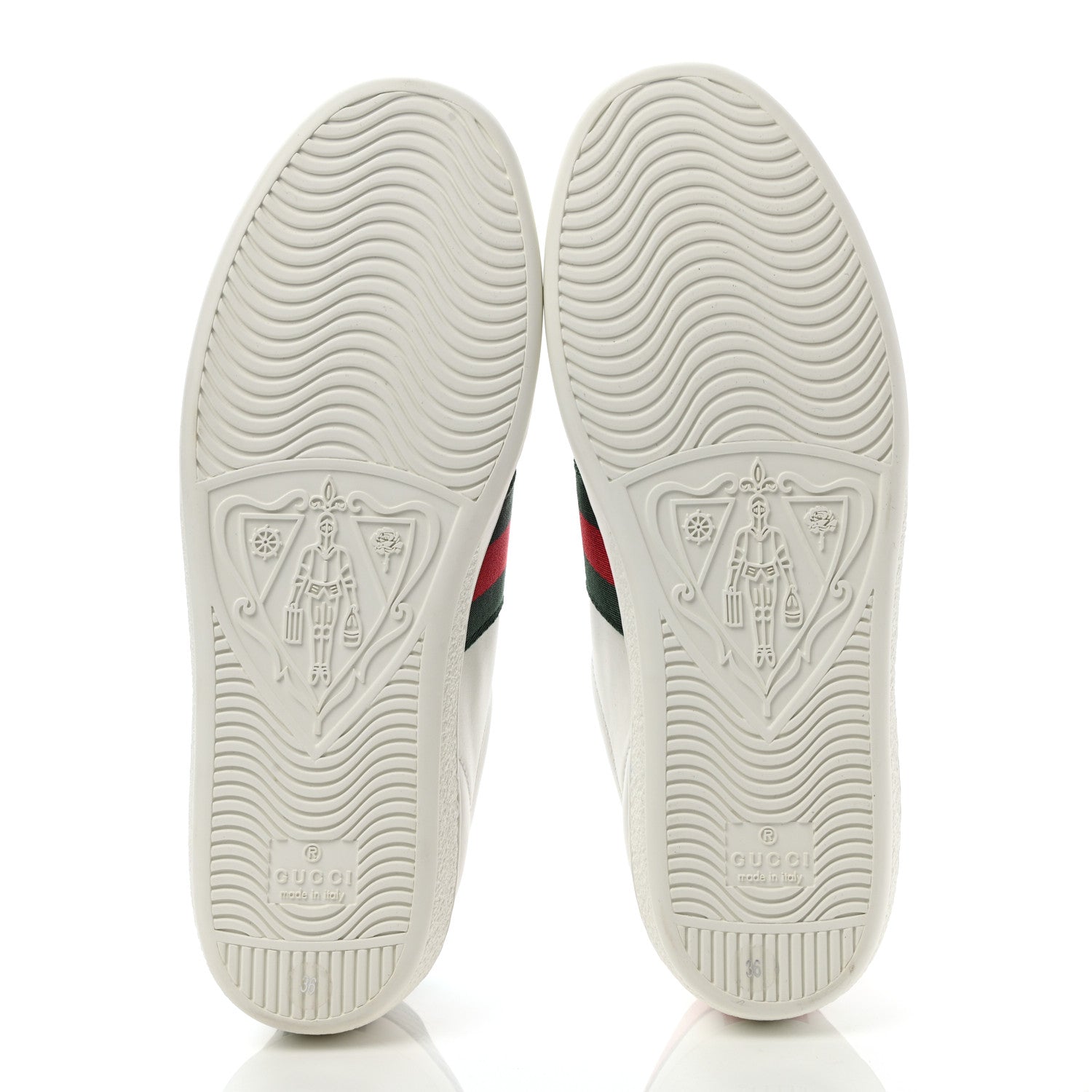 Gucci Calfskin Web Bee Embroidered Womens Ace Sneakers 36 White 5 of 11