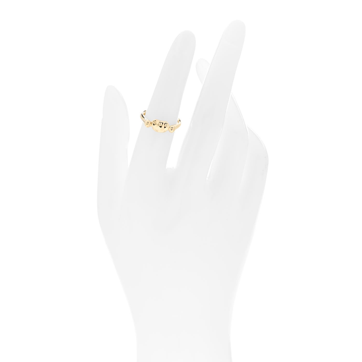 Tiffany 18K Yellow Gold Mini Elsa Peretti Bean Ring 51 5.75 2 of 5