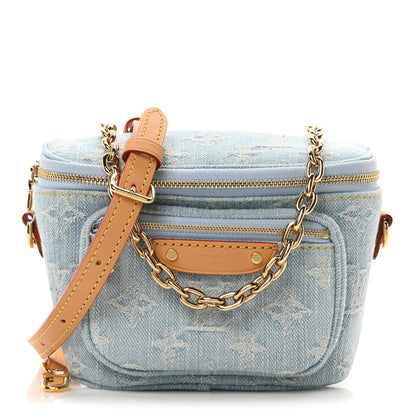 Louis Vuitton Monogram Denim Mini Bumbag Sky Blue 1 of 9