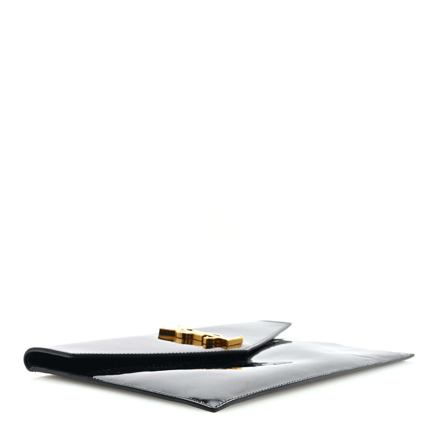 Saint Laurent Patent Calfskin Monogram Uptown Clutch Black 4 of 6