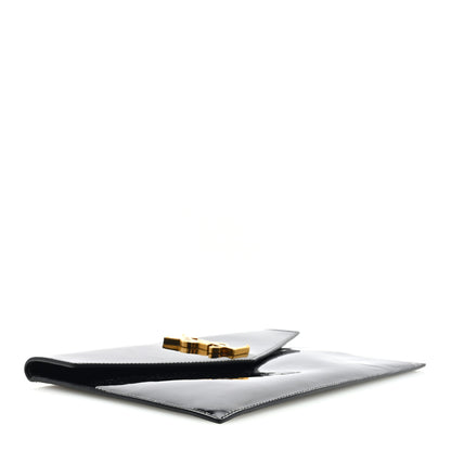 Saint Laurent Patent Calfskin Monogram Uptown Clutch Black 4 of 6
