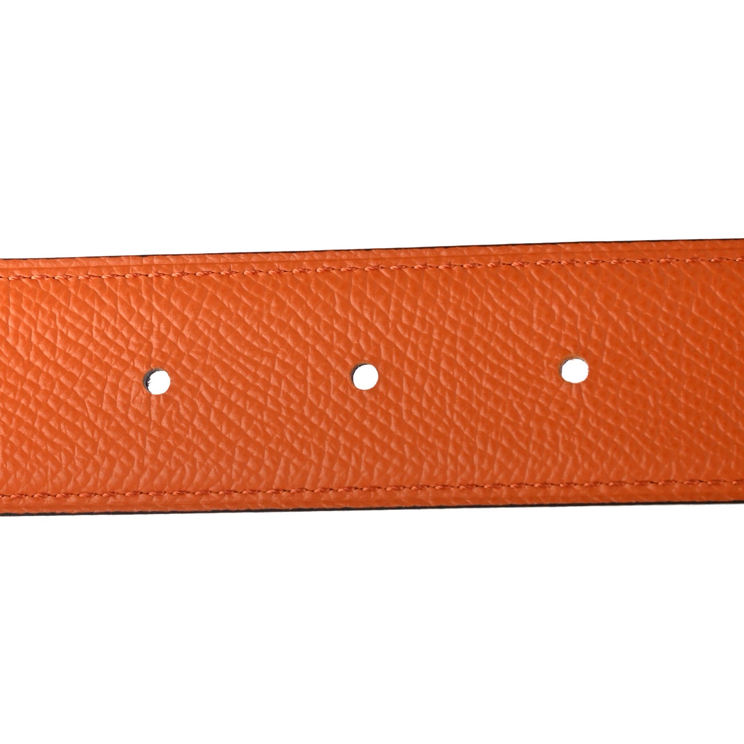 Hermes Epsom 32mm H Belt 85 Orange Gris Etain 3 of 5