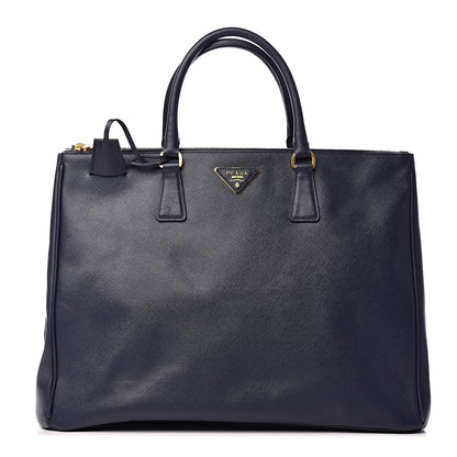 Prada Saffiano Large Galleria Double Zip Tote Baltico 1 of 12