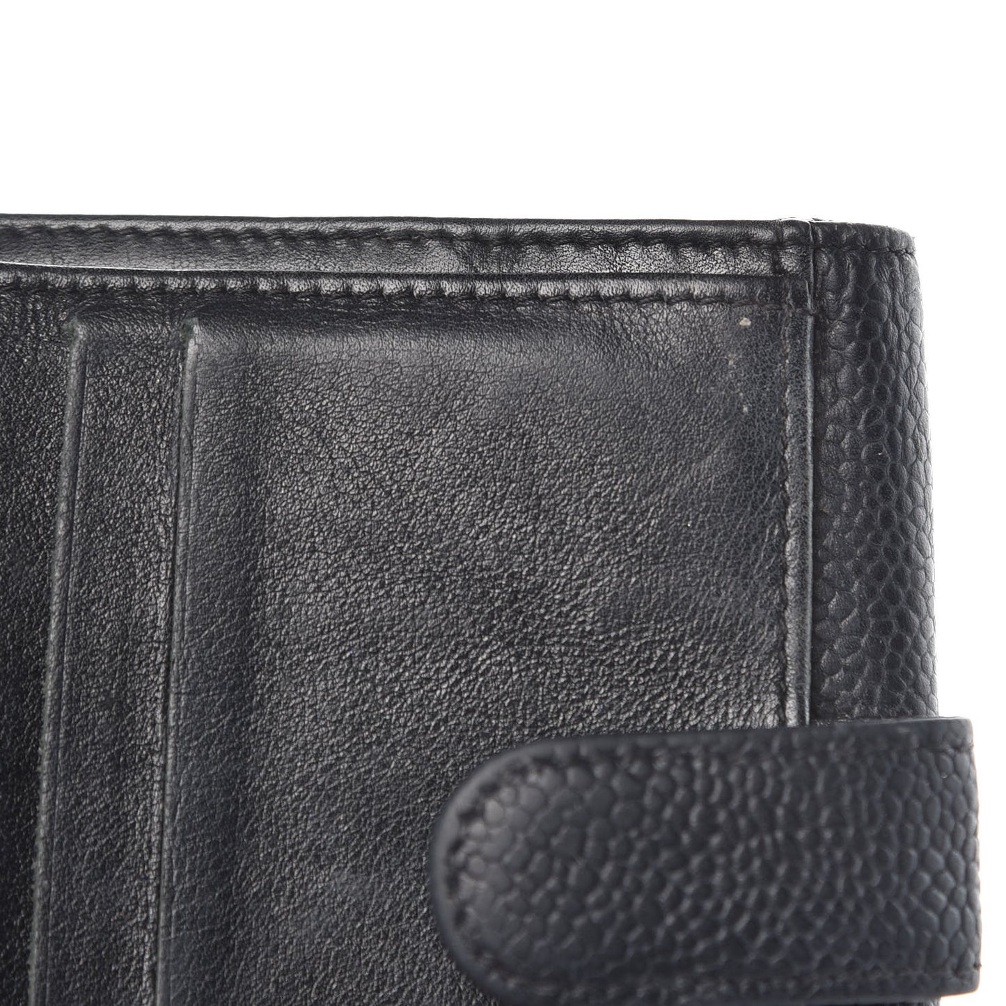 Caviar Timeless CC Compact French Wallet Black