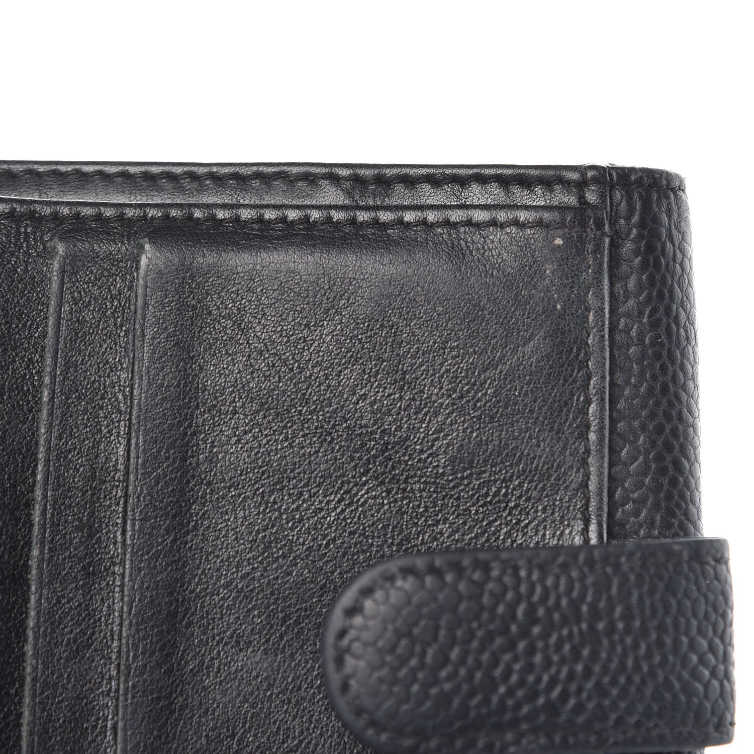 Chanel Caviar Timeless CC Compact French Wallet Black 12 of 14
