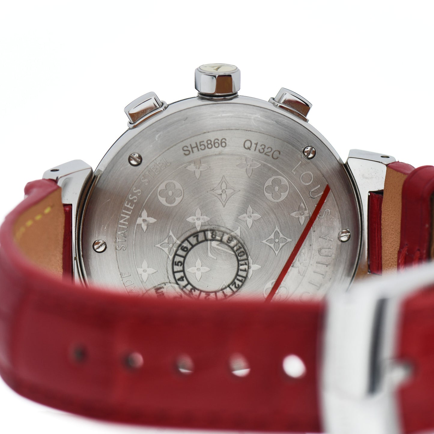 Stainless Steel Alligator Mother of Pearl 28mm Tambour Lovely Cup Quartz Watch