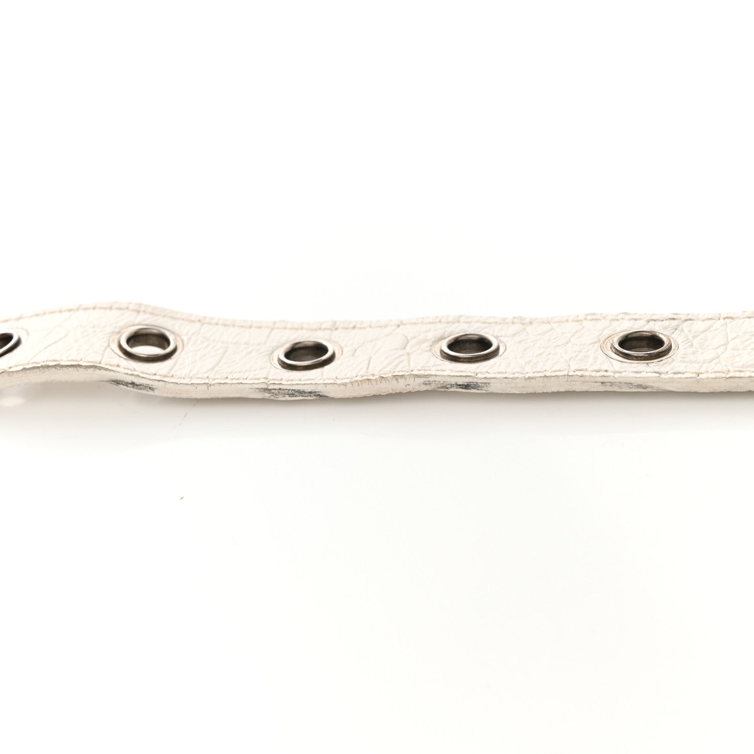 Balenciaga Extra Supple Calfskin Crocodile Embossed Medium Le Cagole Shoulder Bag White 17 of 18