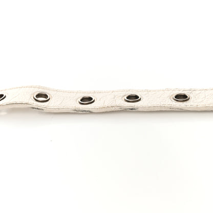 Balenciaga Extra Supple Calfskin Crocodile Embossed Medium Le Cagole Shoulder Bag White 17 of 18