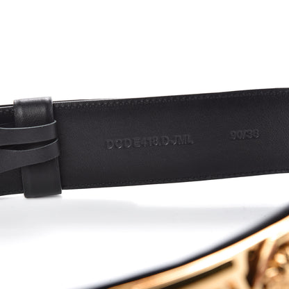 Versace Calfskin Medusa Hass Brothers Waist Belt 90 36 Black 5 of 5