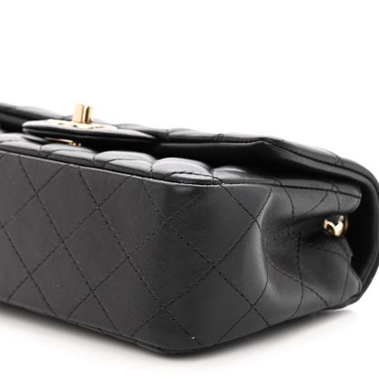 Chanel Lambskin Quilted Mini Rectangular Flap Black 10 of 10